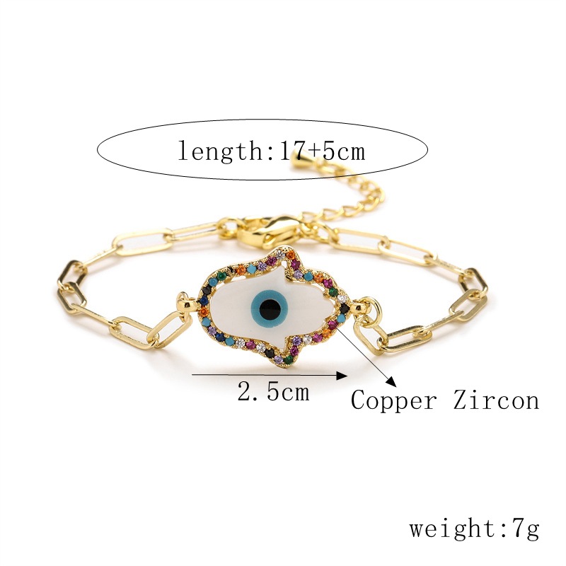 Fashion Palm Copper Bracelets Plating Zircon Copper Bracelets