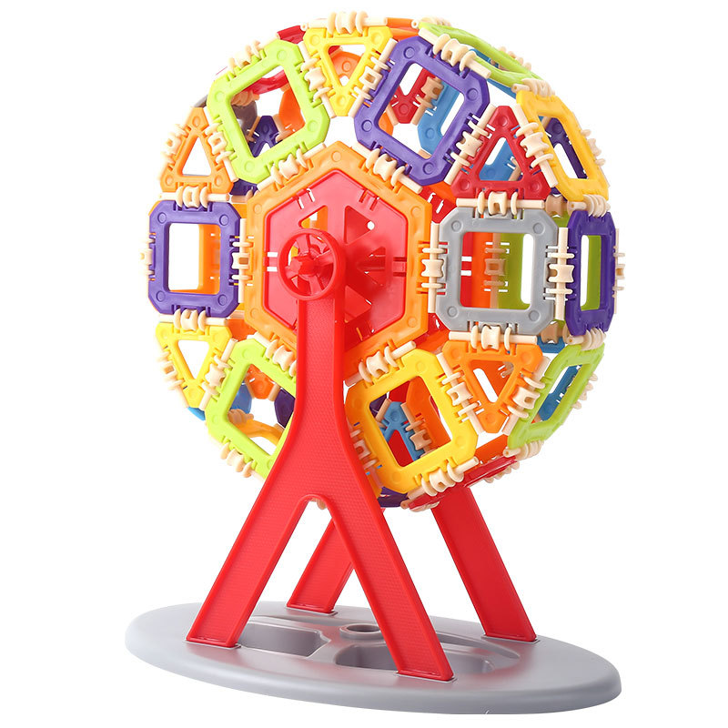 Rueda gigante, juguetes de bloque de construcción, juguetes de clip para niños, juguetes de bloque de construcción para niños de 3 - 6 - 8 años de edad.