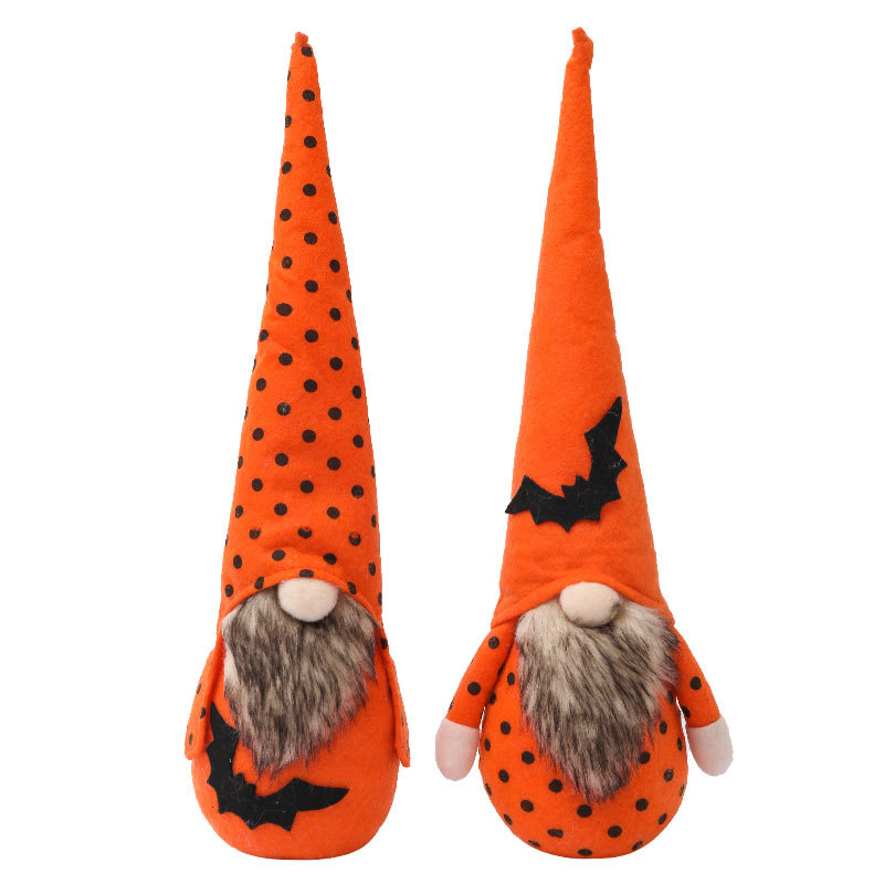 Poupée en peluche transfrontalière pour Halloween, Rudolph sans visage, décorations de fête, dessin animé créatif, chauve-souris tachetée