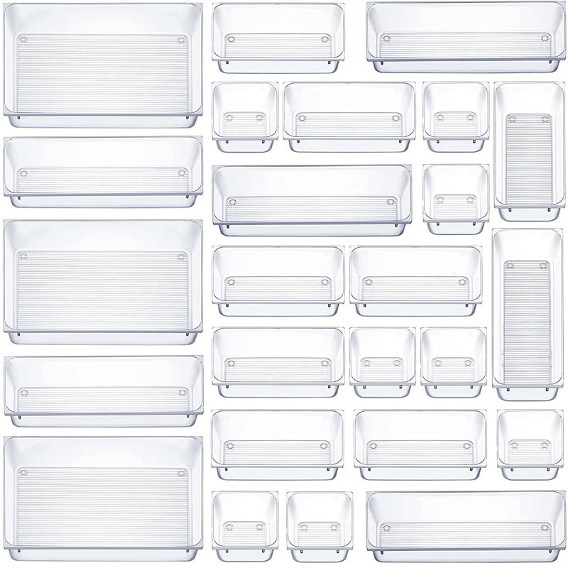 Caja almacenamiento integrada con cajón punto , partición transparente escritorio, papelería, s diversos, organización cosméticos el hogar