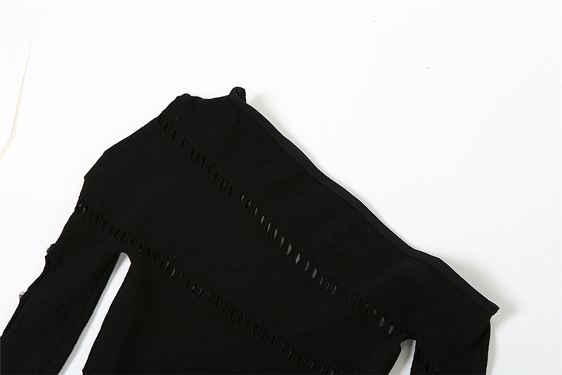 Feng 2024 Autumn Women's New Sexy Hollow Knitted Jacquard High Waist Tight Long sleeved jumpsuit_voghion.com