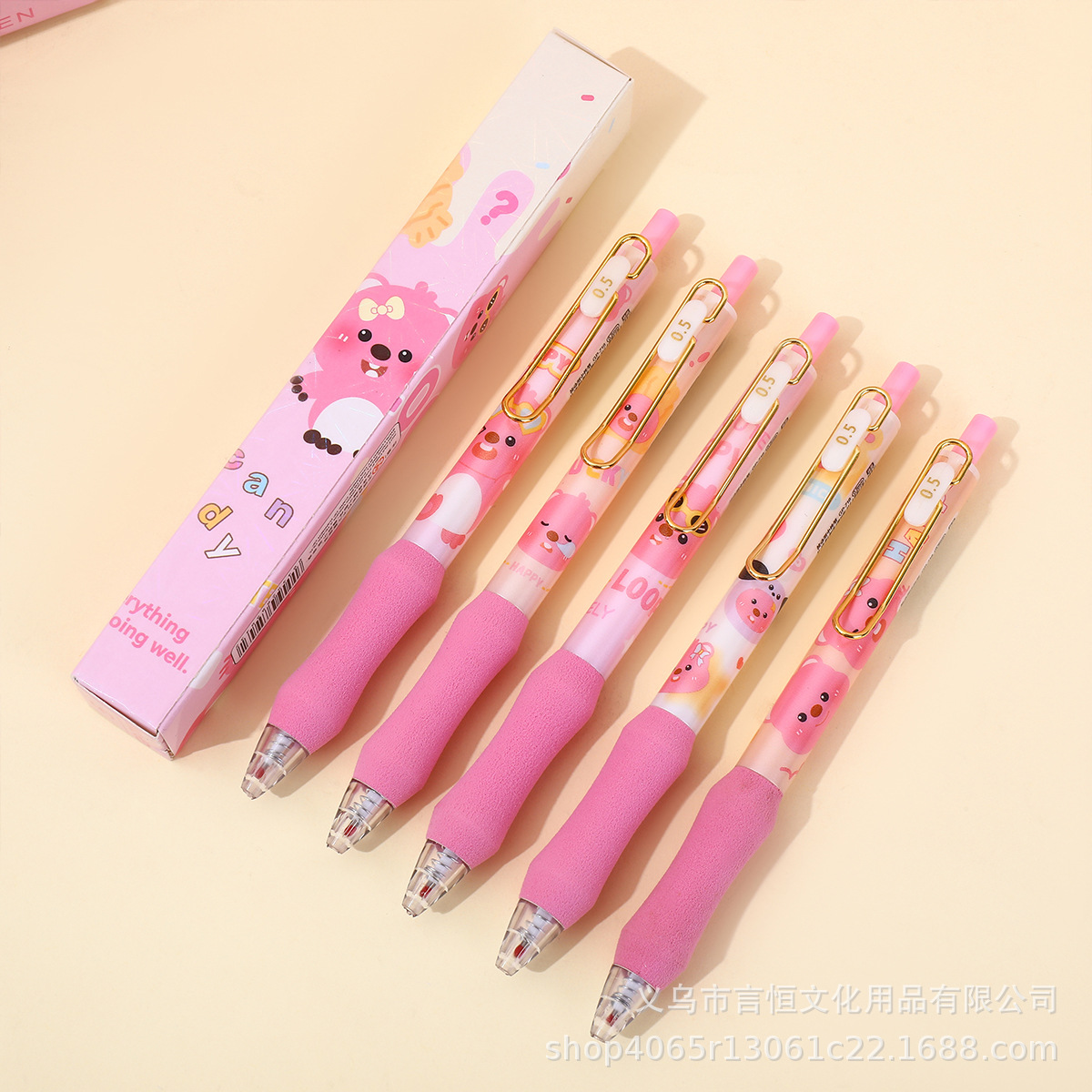 Ruby Blind Box Pen ST rápido seco suave pincel de sujeción adorable pequeño castor estudiantes Jiggle Le pulsable bolígrafo neutro mayorista