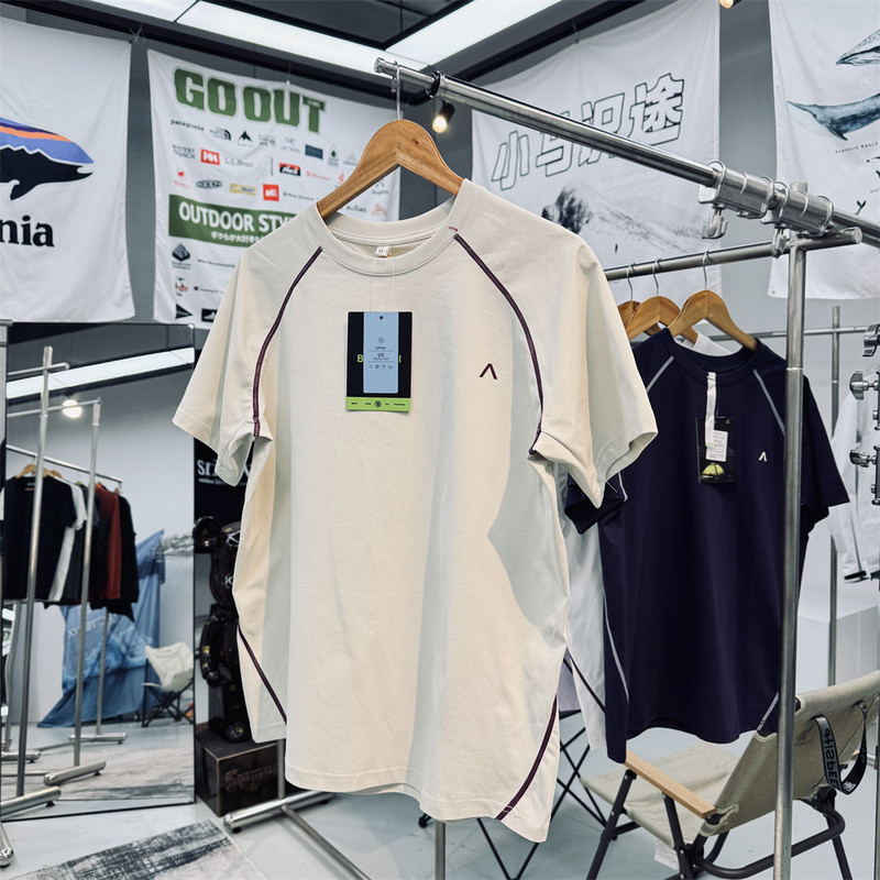 Affordable Alternative! Lightweight, Breathable, Cool-Feeling, Unisex, with Back Print, Outdoor Mountain-Style Short-Sleeve Quick-Dry T-Shirt 062