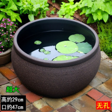 老式水缸古法缸鱼缸号流水缸睡莲荷花缸复古庭院客厅水培花盆