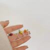 Fruit elastic cute fresh brand ring with crystal, 2021 collection, Korean style