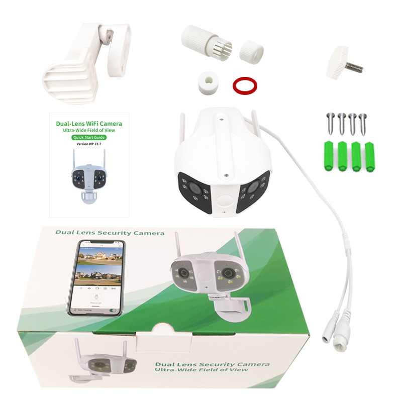 K13 binocular panorámica inalámbrica WiFi cámara de vigilancia al aire libre a todo color HD visión nocturna gran angular cámara de vigilancia