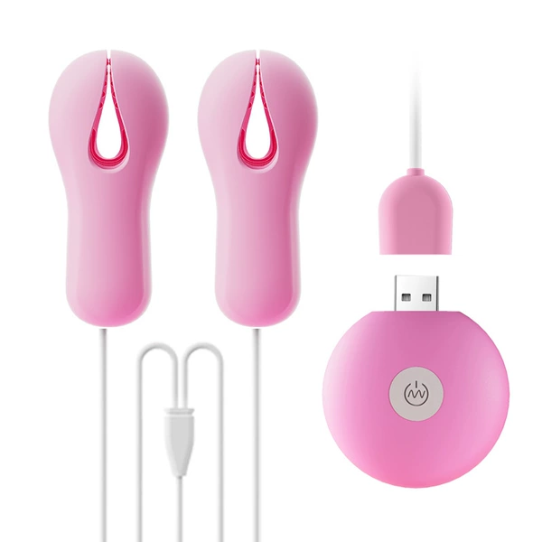 Rolles Silicone Breast Clamp-Remote Control Dark Pink