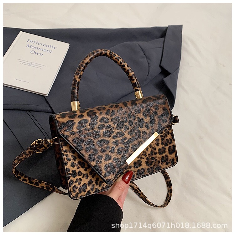 Cross-Border European and American Fashion Leopard Print Clutch Bag Evening Bag Fashionable and Personalized Chain Shoulder Crossbody Women's Bag New Style