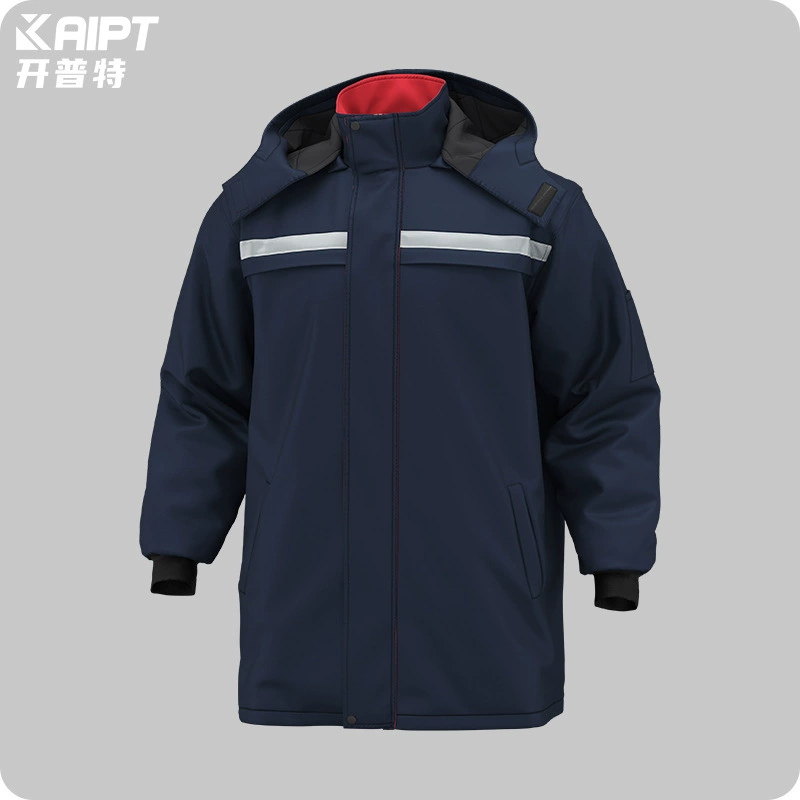 Трансграничная зимняя рабочая одежда, бархатная утолщение, теплая, средняя и длинная холодостойкая, холодная и холодная, мастерская, хлопчатобумажная куртка, изготовленная на заказ