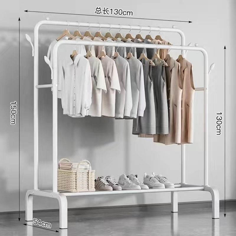 Perchero de secado plegable de pie para uso doméstico dormitorio balcón interior colgar ropa de forma sencilla