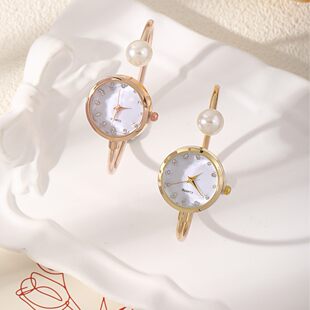 Factory direct sales bracelet watch women's quartz pearl round women's watch watch light luxury wholesale high-end light luxury