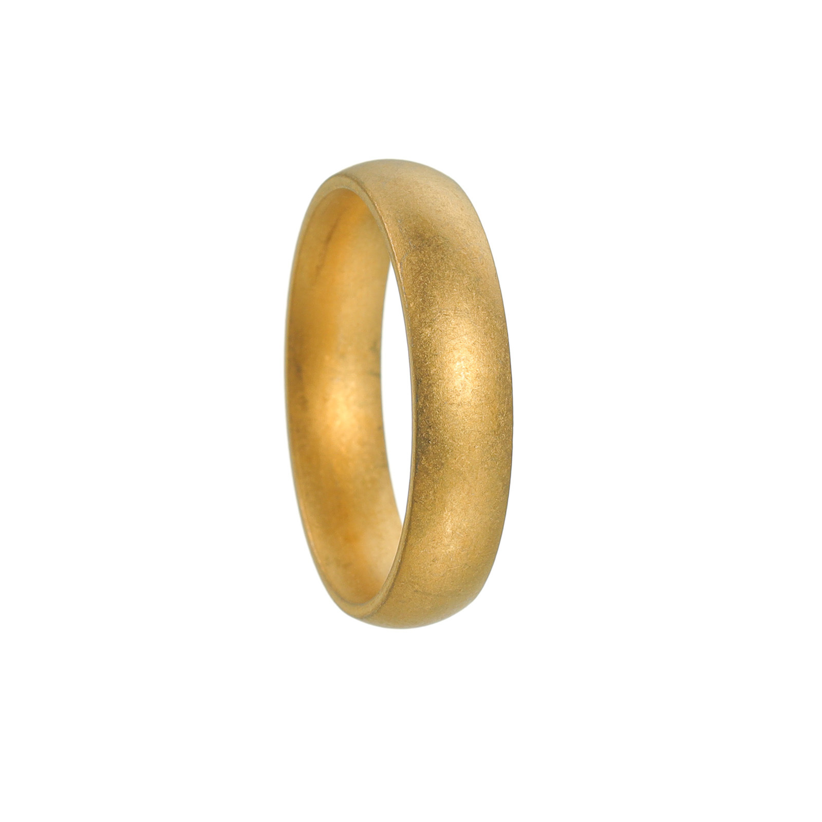 Unisex Gender Real Gold Plated Solid Color Titanium Steel Simple Style Waterproof Non Tarnish Rings