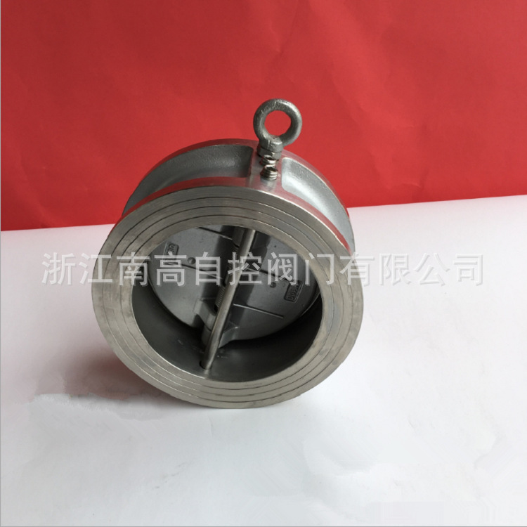 H76W-16P DN65双瓣式对夹止回阀 蝶形止回阀浙江南高阀门