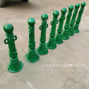 Cast Iron Roman Column Square Car Blocking Pillar Road Landscape Pre-Embedded Road Pile Can Be Equipped with Reflective Film