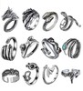 Retro one size ring, set, accessory, European style, punk style, wholesale