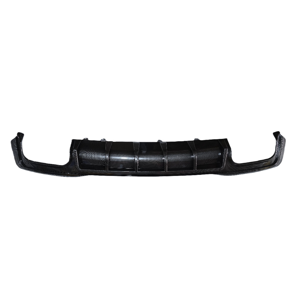 Audi – Gloss Black Rear Big Surrounded - carbon-fiber-pattern-rear-lip