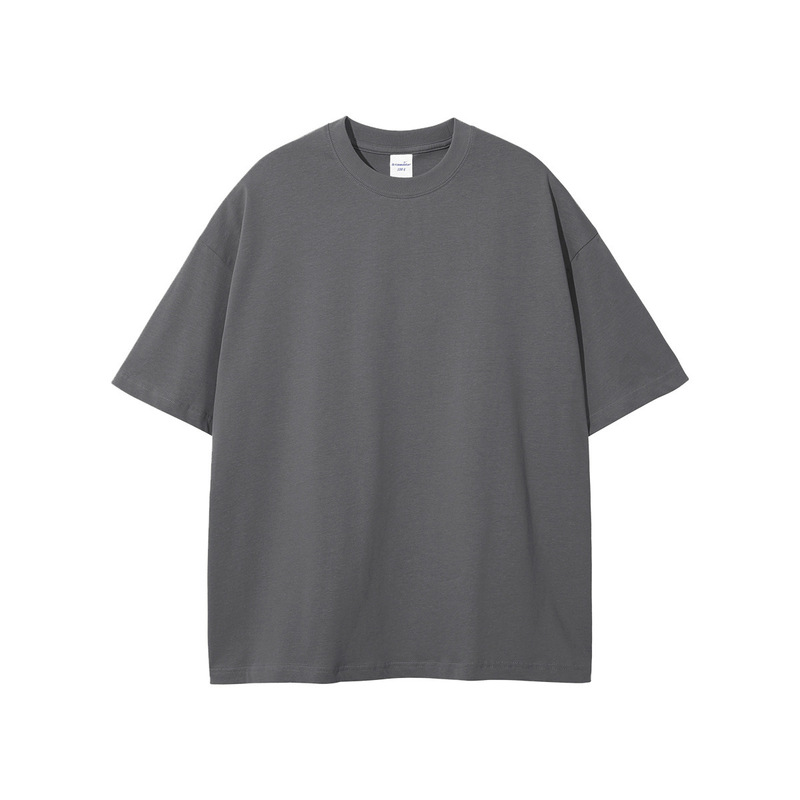 2025 夏の新作トレンディなブランド 230 グラム二重糸純綿半袖無地メンズ Tシャツ Bajia 同色大きいサイズ紳士服|undefined