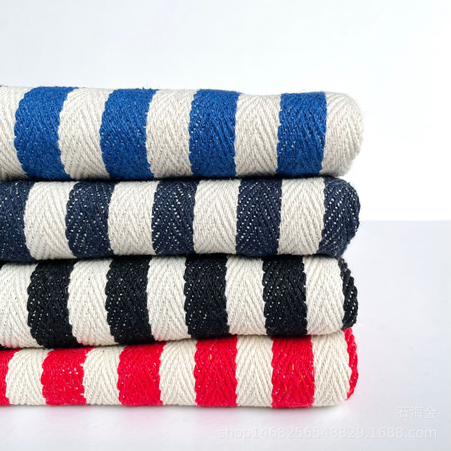 加厚人字条纹仿棉麻布 帆布手袋拖鞋垫帽箱包工艺品沙发抱枕面料