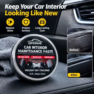 QIFENGHE car interior care cream, leather and plastic dashboard wax, for scratch repair, stain removal, polishing, and refurbishment