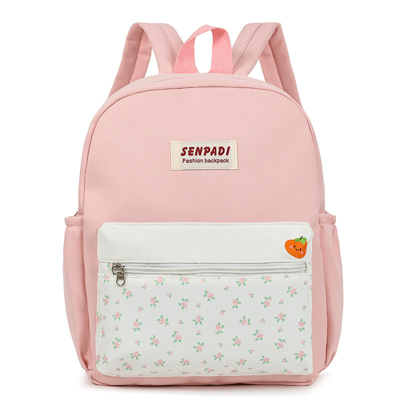 Literatura y arte frescas pequeñas flores cortadas mochila de niños y niñas, mochila de estudiantes de escuela primaria de color extranjero 2026 nueva mochila infantil