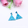 Fashionable earrings, acrylic triangle, simple and elegant design