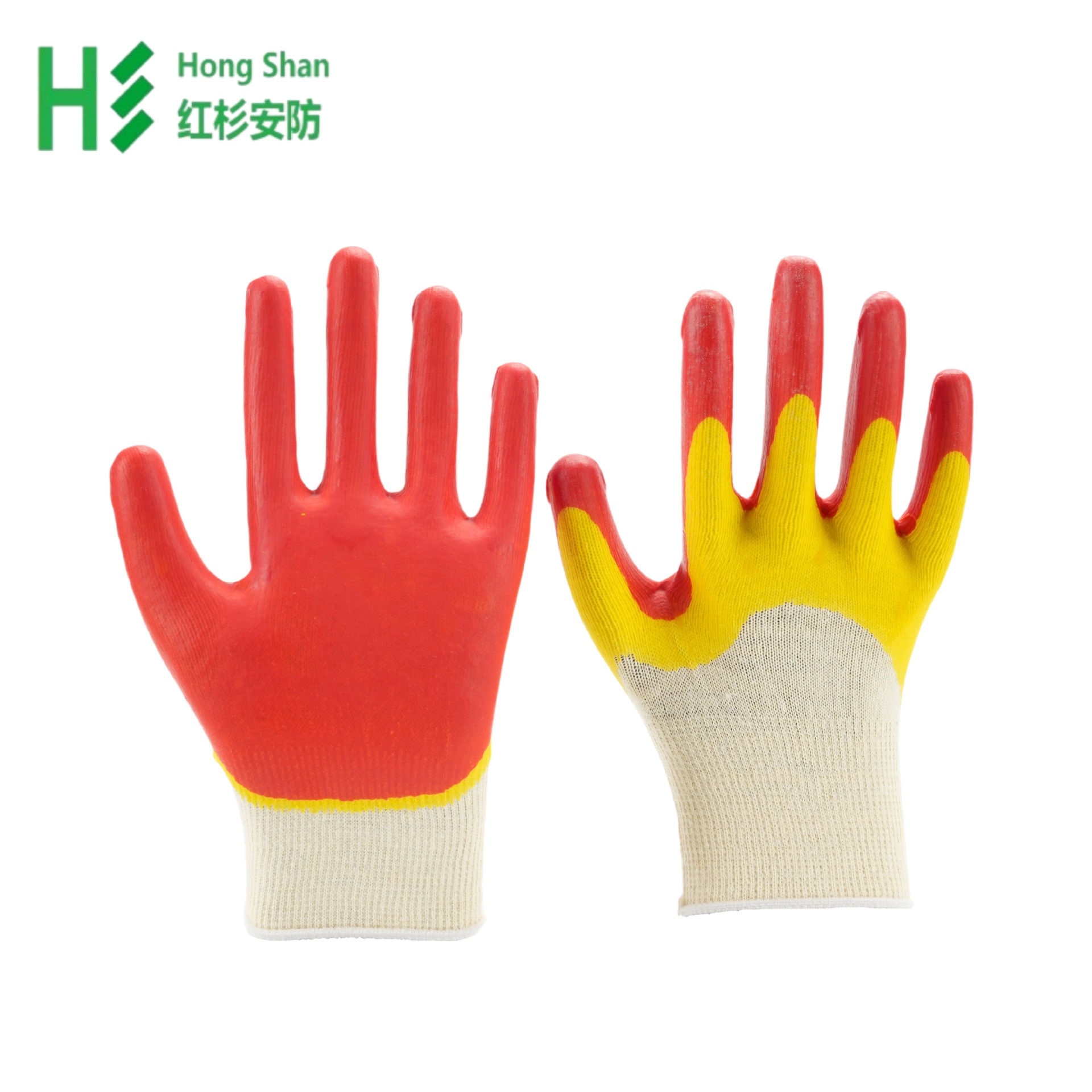 10 agujas de hilo de algodón látex guantes de protección laboral de doble capa de goma espesada antideslizante resistente al desgaste duradero y cómodo transfronterizo al por mayor