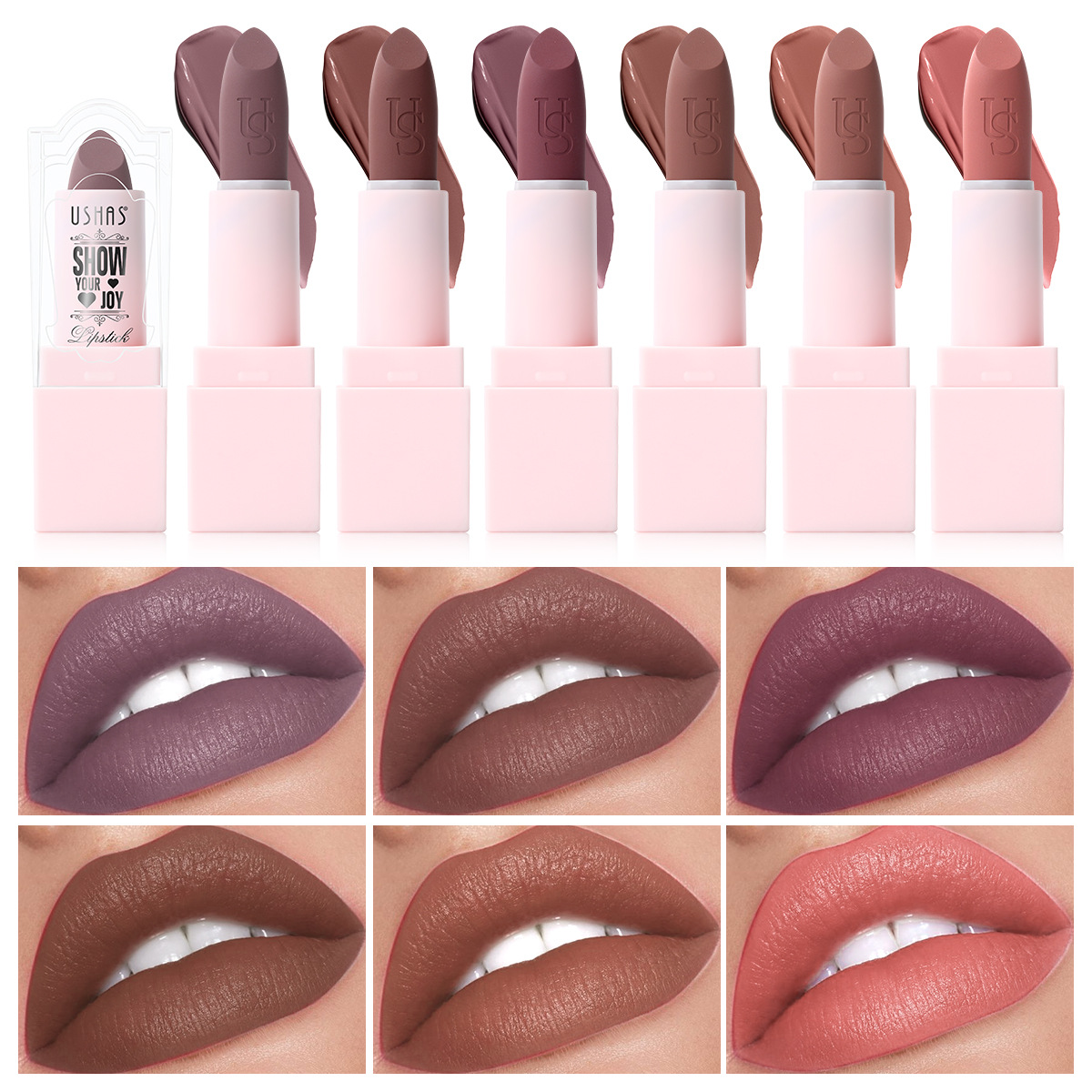USHAS Cross-Border Spot Mat Lipstick LP2287A + B
