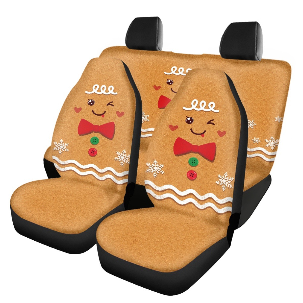 Santa Claus Print Custom Seat Covers Amazon Car Anti-Slip 3-Piece Set Seat Cushion Pod, Minimum Order of One Piece
