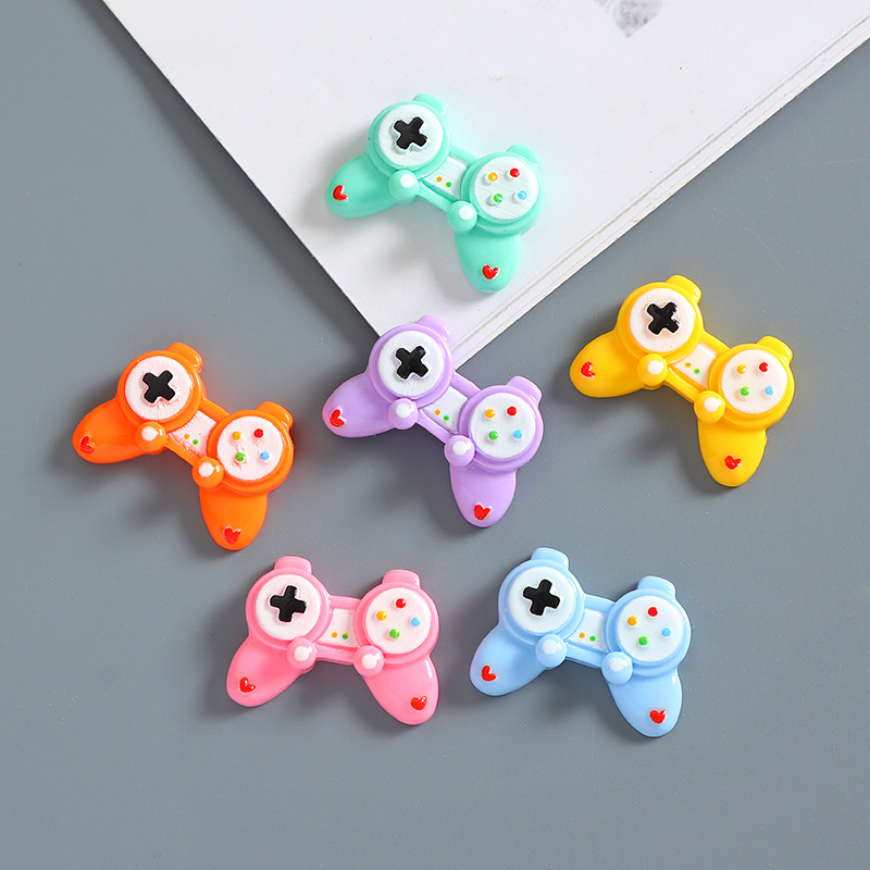 Cartoon Game Controller Resin Accessories DIY Homemade Cream Glue Mobile Phone Case Hairpin Refrigerator Magnet Trinkets Accessories