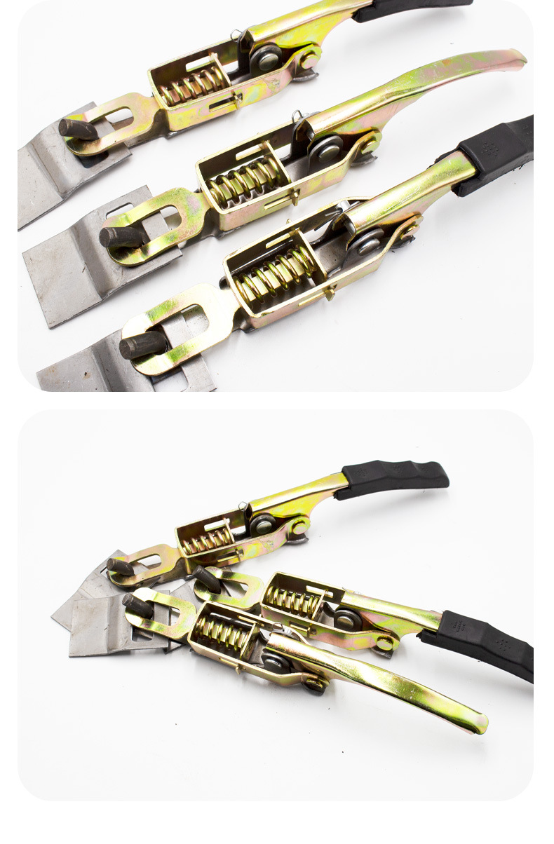 Electric tricycle carriage lock three-wheeled van spring hanging buckle rear door buckle hand hook bar plate clip shrimp hook