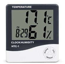 大屏幕家用电子温湿度计HTC-2出口外贸室内室外电子温度计HTC-1