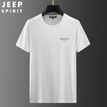 JEEP SPIRIT男士短袖T恤圆领透气大码男装时尚休闲T恤打底衫