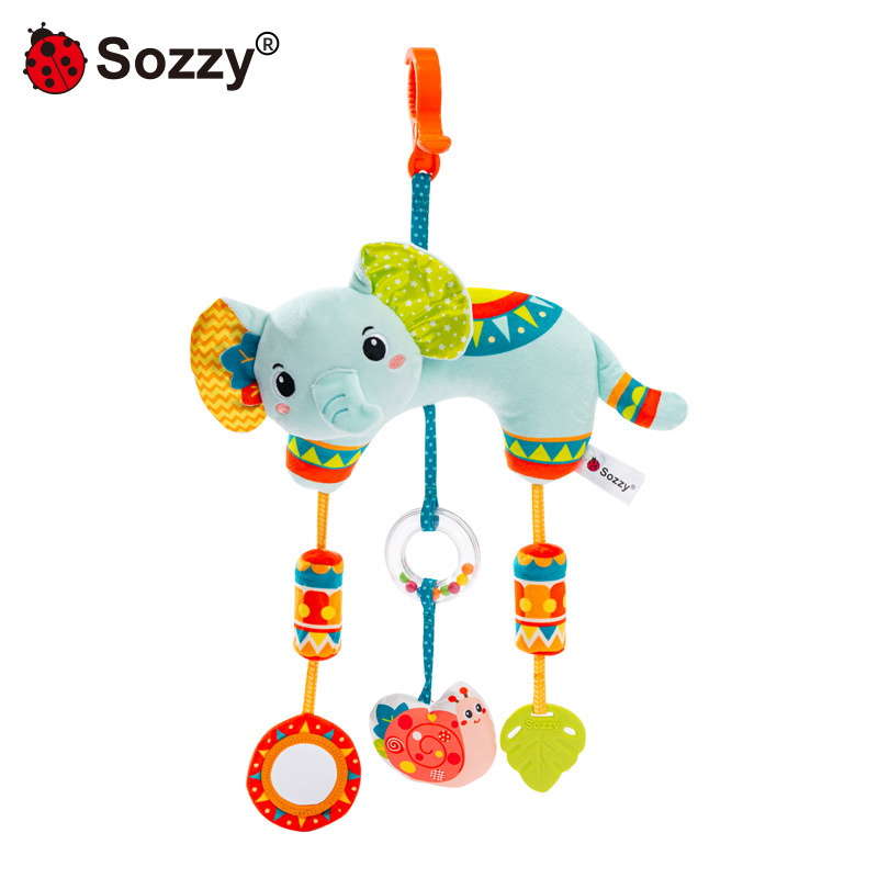 Sozzy bebé animal coche cama colgante bebé cochecito colgante sonajero 0-años educación temprana campana de viento campana de cama confort juguete