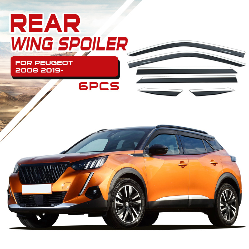 Logotipo aplicable 2008 coche cubierta de lluvia especial Peugeot ventana de coche ceja de lluvia cubierta de visores