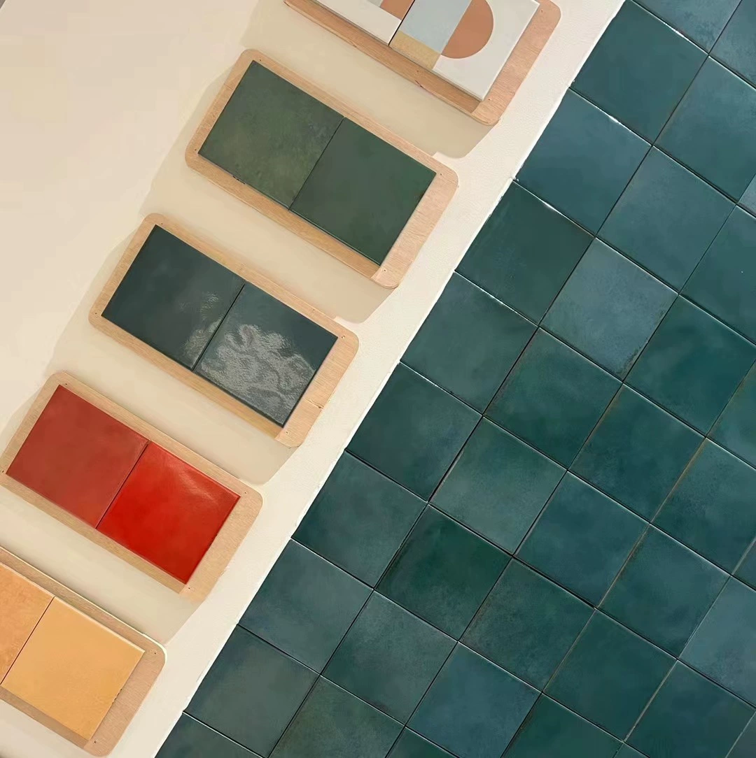 Фошаньские ретро-кирпичи ручной работы из цельной керамики, имитация глины, градиентные кирпичи для ванной комнаты, молочный чай, гостиничный бар, глазурованная пасторальная плитка