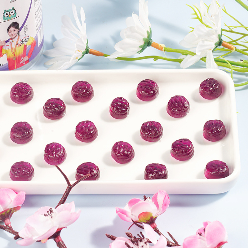 Han Ye Flower DHA Blueberry Lutein Soft Candy Juice for Children and Adults Eye Care Lutein Soft Candies Drop Shipping