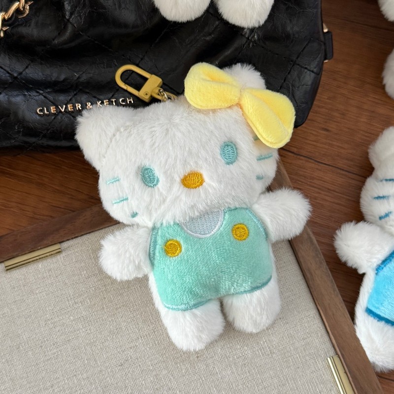 2025新款KT钥匙扣毛绒公仔挂件HelloKitty挂件钥匙链包包挂饰辅料|undefined