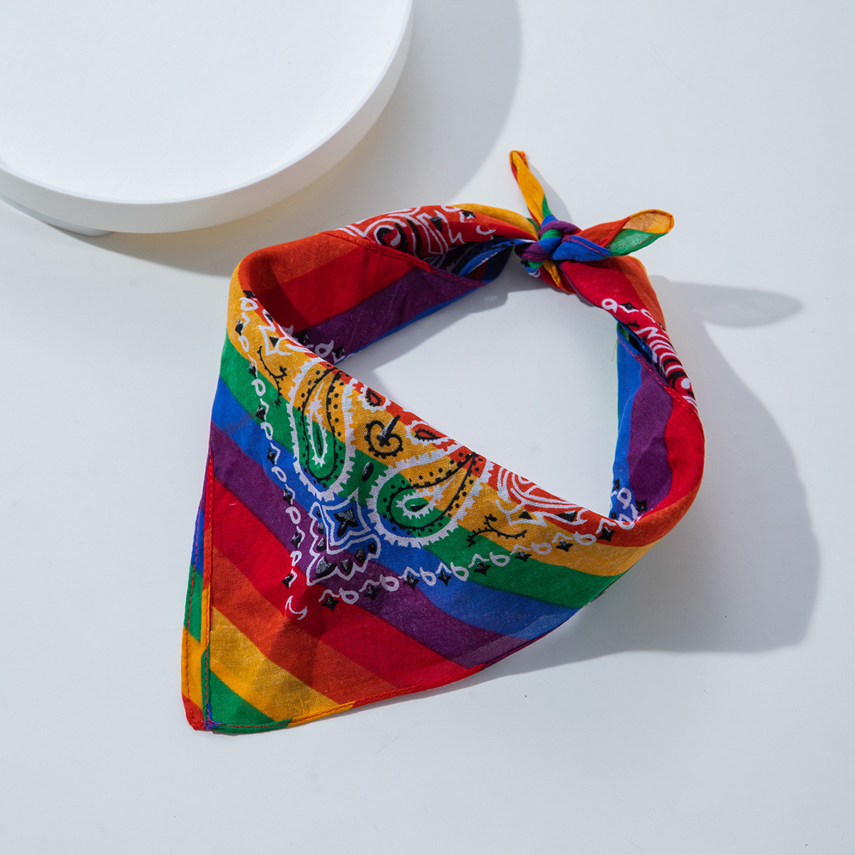 rainbow scarf hip-hop style