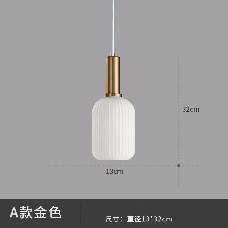 Nordic creativo bar restaurante araña personalidad simple rayas linterna araña sola cabeza pintura verde araña de cristal