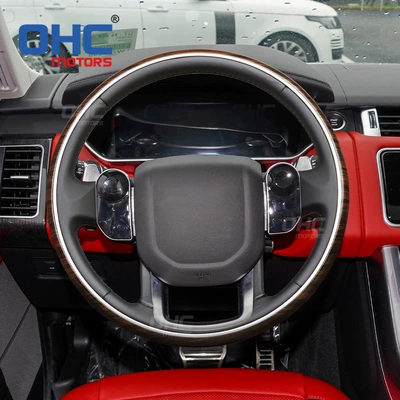 Suitable for land rover Range rover Sports version leather peach wood grain car modified peach wood steering wheel