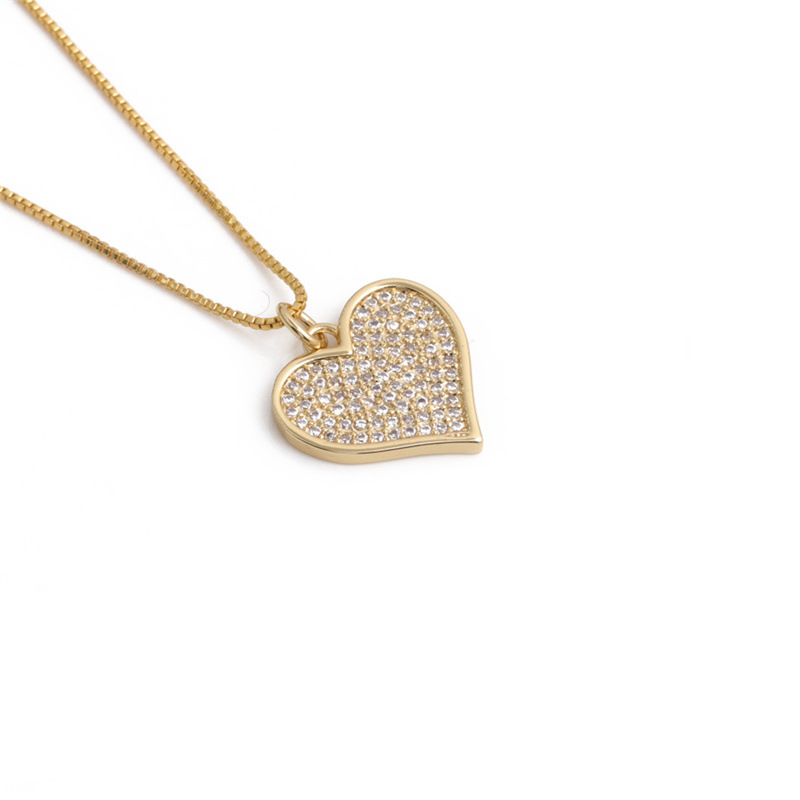 Fashion Heart-shaped Devil Eyes Zircon Pendant Necklace