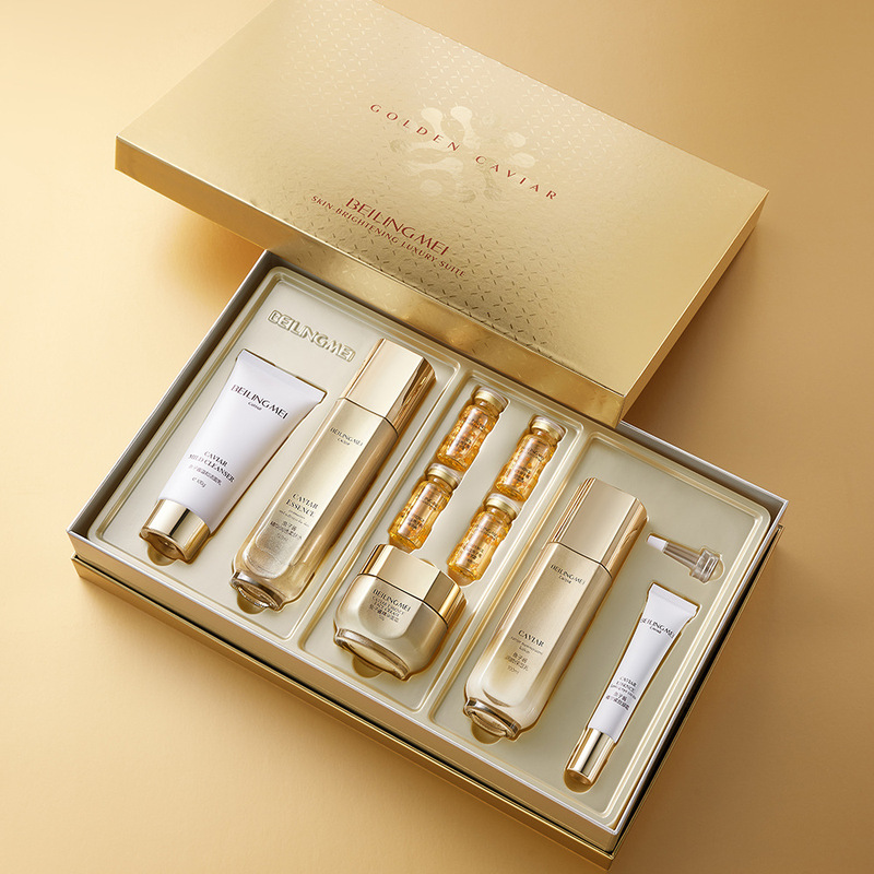 贝玲美黄金鱼子酱焕肤奢宠套装 护肤品补水保湿滋润厂家批发