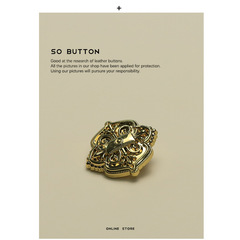 藝森ESSTUDIO 時髦金屬紐扣小香法式風扣子粗花呢外套西裝大衣扣