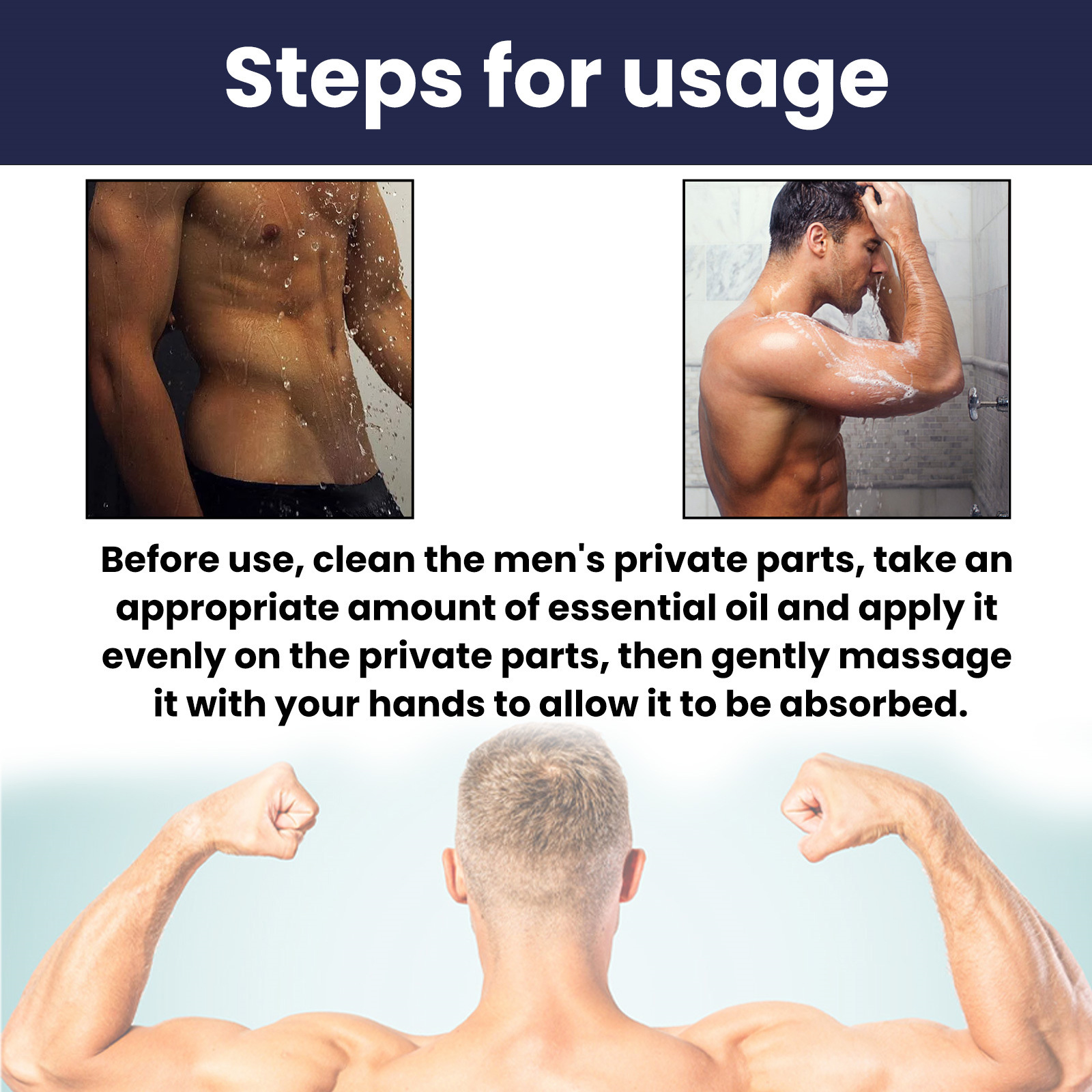 Ätherisches Öl für die Körperpflege für Männer mit feuchtigkeitsspendender und langanhaltender Massage_voghion.com
