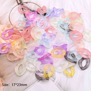 17 * 23mm acrylic frosted color open ring chain buckle combination DIY earrings necklace bag chain mobile phone chain