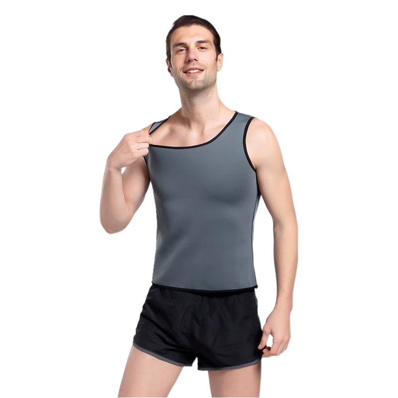 Hombres de neopreno shapewear apretado vientre superior chaleco corsé cuerpo conformación ropa interior