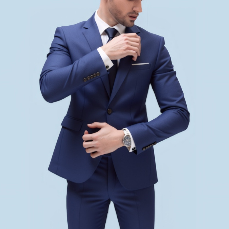 Abito da uomo slim fit tre pezzi per matrimonio e banchetto_voghion.com