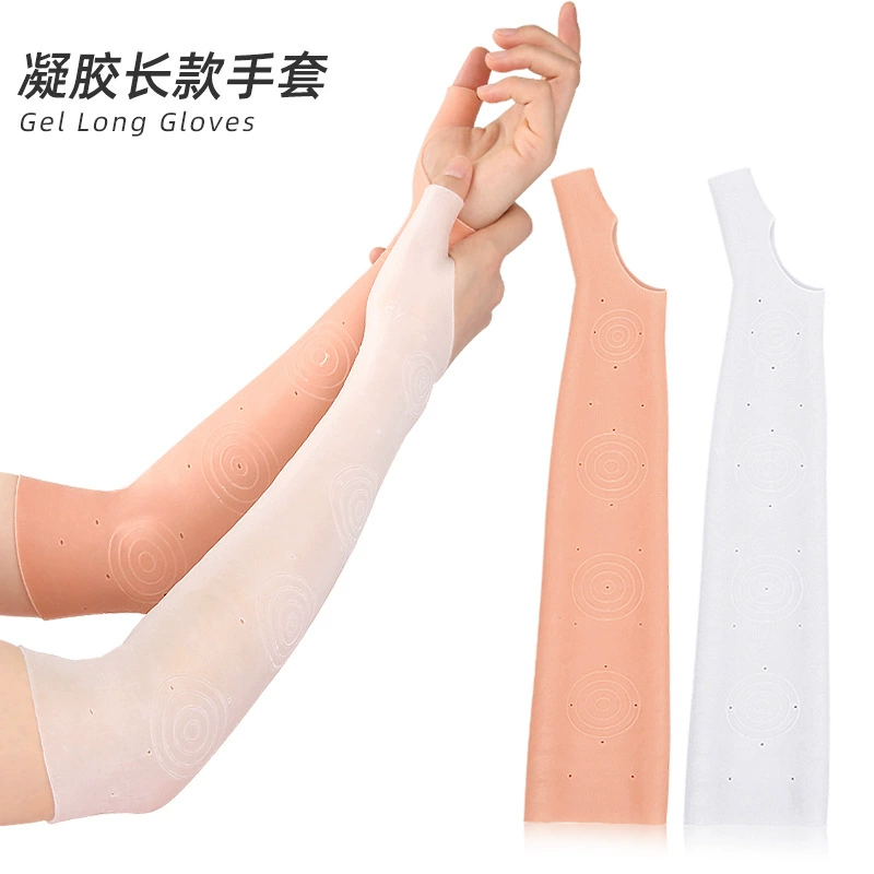 Sebs удлиненные перчатки, гель для рук, маска для масла большого пальца, рукава рукава, мягкие эластичные рукава с отверстиями