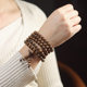 Factory supply old material chicken wing wood bracelet Buddha beads rosary 108 retro style men and women bracelet holding gifts