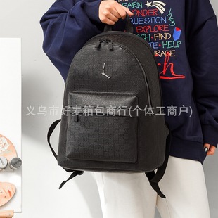 Cross-border New Fashion Brand Backpack American Checkerboard Campus Student Schoolbag Simple Work Daily Commuter Backpack